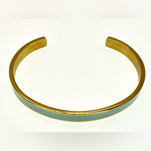 3 for $30 Badass Girl Gang Mint&Lily Gold Tone Blue Enamel Message Cuff Bracelet - Picture 4 of 8